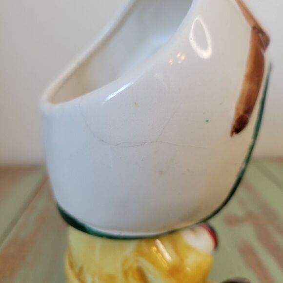 Vintage Freckled Little Boy with Helmet, Goggles, & Red Car Planter - 1960's - Picture 16 of 16